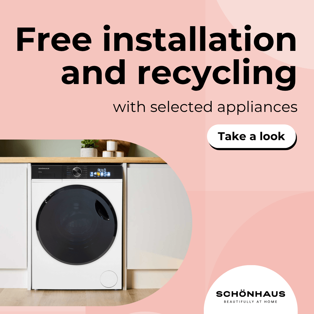 Free installation and recycling with selected Schonhaus appliances